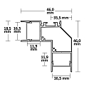 ISOLED LED corner profile HIDE ANGLE, for 2 LED strips, 2x indirect (90�), aluminium, 200cm, anodized aluminium
