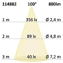 ISOLED recessed luminaire Sys-90 MiniAMP dimmable IP44, dimmable 10W 800lm 4000K 100� 100� CRI 92