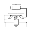 ISOLED recessed luminaire Slim68 IP40, dimmable 9W 960lm 4000K 45� 45� CRI 92