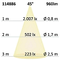 ISOLED recessed luminaire Slim68 IP40, dimmable 9W 960lm 4000K 45� 45� CRI 92