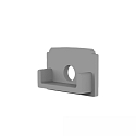 end cap FINISH - E211 flush, with cable hole, grey