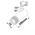 3-phase spot FOCUS ADJUST 24W swivelling, rotatable, switchable, focusable IP20