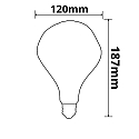 ISOLED filament lamp globe VINTAGE LINE ROUNDBULB A125 UNREGULAR switchable G125 E27 4W 120lm 2200K 360° CRI 85 