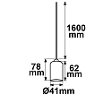 socket E27 / 300CM OPEN CABLE, black