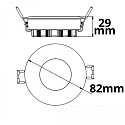 recessed luminaire PC68 IP44 BRUSHED rigid, dimmable IP44, brushed aluminium dimmable 5W 400lm 3000K >80� >80� CRI >80