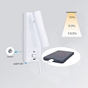 ISOLED reading lamp LED USB A+C 3-STEP with switch, adjustable, with USB charging function IP42, white dimmable