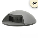 floor recessed luminaire 1SIDE 60MM 60� 1-fold, round IP67, grey, black 