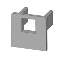 end cap EC219 UP8 with cable hole, silver