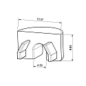 ISOLED end cap EC99 (GROUND-IN10) round, set of 1, with cable hole