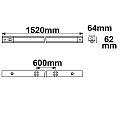 ISOLED light bar POWERSWITCH COLOSWITCH - 150CM CCT Switch, multipower IP42, white 