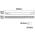 ISOLED track spot GRID LINE+ 32CM - TRACK48 (DALI) rigid, DALI controllable, magnetic mounting IP20, black dimmable