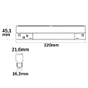 ISOLED track spot TRACK48 WALLWASHER ON-OFF 22CM ASYM 100� rigid, asymmetrical, switchable IP20, black matt 