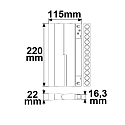ISOLED track spot GRID SPOT 22CM - TRACK48 (DALI) swivelling, DALI controllable, with grid, magnetic mounting IP20, black dimmable