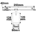 ISOLED 3-phase spot 42W - 20�-70� PHASE DIM focusable, cardanic swivelling IP20, white matt dimmable