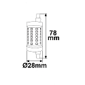 ISOLED LED linear lamp R7s 78mm 840 DIM clear 7,5W 78-850lm 4000K 360° CRI 80-89 dimmable