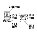 ISOLED connector plug 2X2-POLE, 0.5-2.5MM� - MAX. 450V/16A 2-fold, 2-pole
