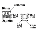 ISOLED connector plug 2X3-POLE, 0.5-2.5MM�, MAX. 450V/16A 2-fold, 2-pole