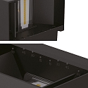 ISOLED outdoor wall luminaire LED UP&DOWN 15-120� adjustable, direct / indirect, switchable IP65, black 