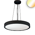 pendant luminaire COLOR SWITCH ROUND - � 100CM CCT Switch, UGR < 19, multipower IP42, black dimmable