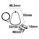 ISOLED 3-phase pendant suspension SURFACE (DALI) DALI controllable