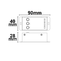 ISOLED dimmer RADIO MESH MULTI-PWM RGB, 3-CH, 12-24V DC 12-18A with switch, 3 channel, with switch button, Sys-Pro controllable