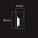 ISOLED fully siliconised LED strip NEONPRO940 CUSTOM B04H08 2-pole