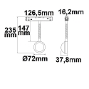 ISOLED track spot TRACK48 SUNGLOW FLEXIBLE with flex arm, switchable, magnetic mounting IP20, black 