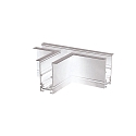 T-connector CORNER 90� HORIZONTAL - TRACK48 RECESSED isolated, mechanical, horizontal, white