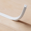 ISOLED accessories profile cover FLEX-COVER10 TWIST+BEND, opal, white 2000cm