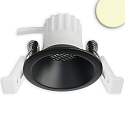 recessed spotlight BACK45 round, set back IP20, black dimmable