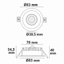 ISOLED recessed spotlight VARIO-68 IP65, nickel 