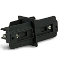 3-phase CLASSIC - straight connector for power tracks, isolated, black