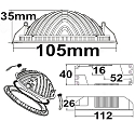 LED recessed downlight LUNA, indirect lightbeam, IP20, not dimmable, white