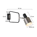 anne light & home AN Wall luminaire FJORGARD, 1 flame, black