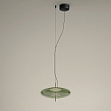 pendant luminaire PLAT RECESSED (PHASE) with shade, CCT Switch, adjustable, with diffuser IP20, black dimmable