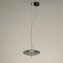 pendant luminaire PLAT RECESSED (PHASE) with shade, CCT Switch, adjustable, with diffuser IP20, black dimmable