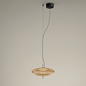 pendant luminaire PLAT RECESSED (PHASE) with shade, CCT Switch, adjustable, with diffuser IP20, black dimmable
