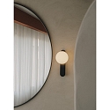 LEDS C4 mirror luminaire PERLINA WALL IP switchable IP44, black 