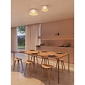 LEDS C4 wall and ceiling luminaire MISO Ø 433MM E27 IP20, white matt dimmable