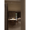 LEDS C4 pendant luminaire IRIS PENJANT TRIMLESS IP20, black dimmable