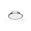 LightMe Ceiling luminaire DISK-1, 1-flame, IP44, � 14.5cm, CCT, incl. GX53 8W 2700K/4000K 650lm, chrome