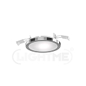 3pc. set of recessed luminaire PLANO, 1-flame, IP44, � 11.2cm, CCT, incl. 3x � 6W 2700K/4000K 500lm, chrome