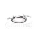 3pc. set of recessed luminaire PLANO, 1-flame, IP44, � 11.2cm, CCT, incl. 3x � 6W 2700K/4000K 500lm, silver leaf