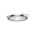 Recessed luminaire PLANO, 1-flame, IP44, � 14.7cm, CCT, incl. GU10 8W 2700K/4000K 650lm, silver leaf