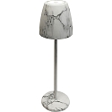 battery table lamp TAVOLA PREMIUM with USB connection, with touch dimmer, magnetic mounting IP54, marble, white dimmable