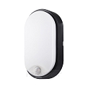 Outdoor LED panel luminaire BULKA OVAL incl. PIR sensor, IP54, 10W 4000K 700lm 120�