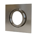 Recessed ring DECOCLIC, angular, IP20, opening � 6.8cm, 230V / 12 V, swiveling, incl. GU10- and GU5.3 socket, brushed iron