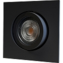 recessed housing DECOCLIC 68MM / GU10 + GU5.3 square, swivelling, black matt