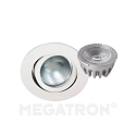 Recessed ring set DECOCLIC dim2warm, round, opening � 6.8cm, incl. socket + MM76742, white