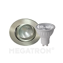 Recessed ring set DECOCLIC DUALBEAM + U-DIM, round, opening � 6.8cm, incl. socket + MM26712, brushed iron
